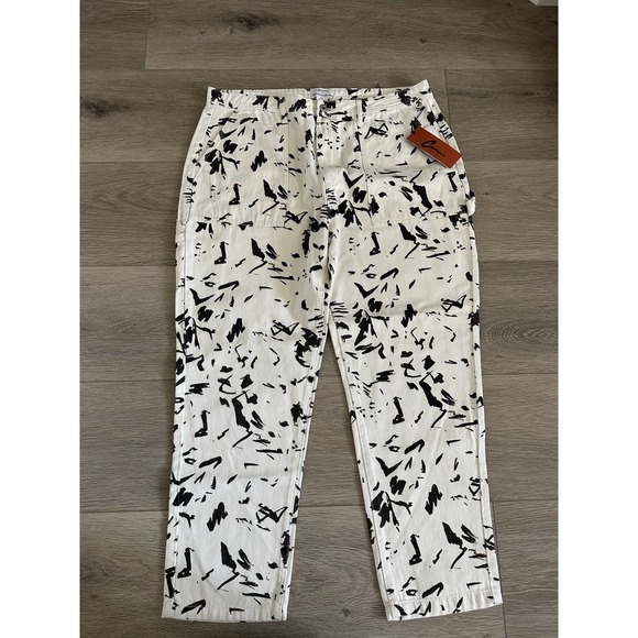 CRISTINA MARTINEZ GENDER INCLUSIVE ABSTRACT PRINT DENIM JEANS - Picture 5 of 16